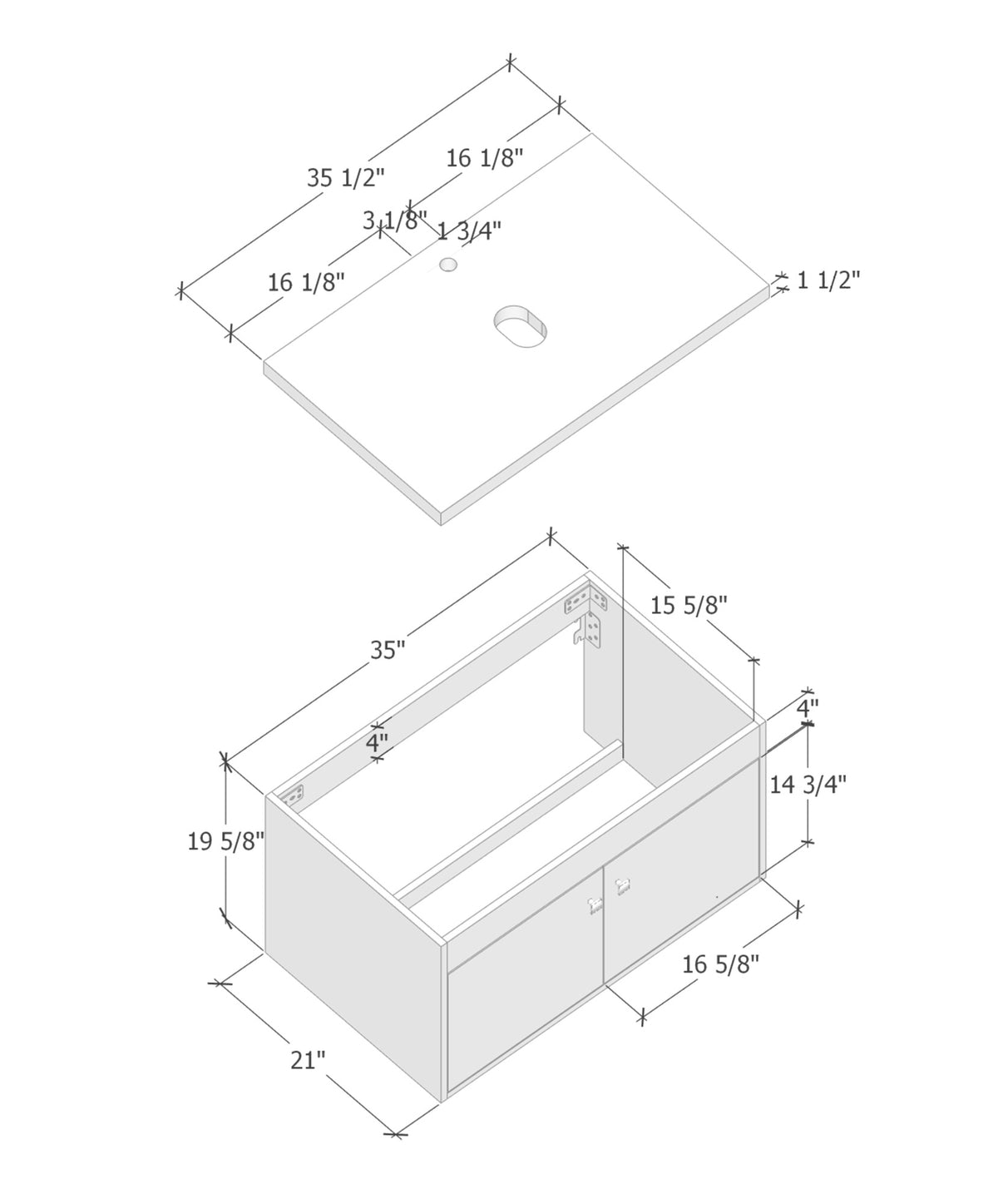 Meuble-lavabo(A8012-900)36"