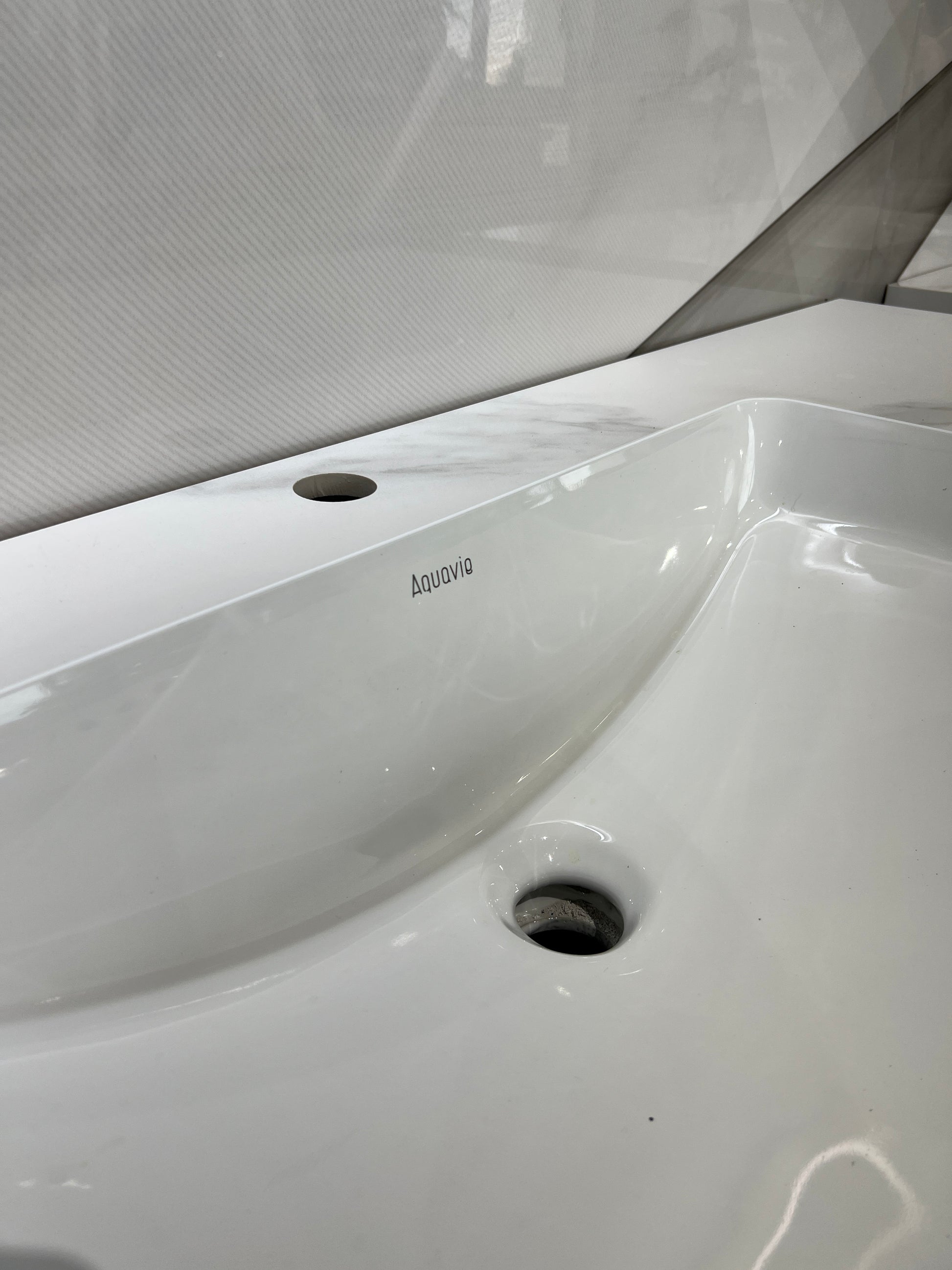 A2-HT (OSB)Modern Wall Mounted Bathroom Vanity with sintered stone top.