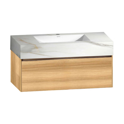 40''/48'' Sintered Stone Top with Single Floating Bathroom Vanity