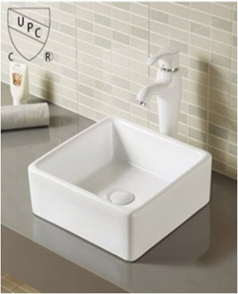 A037 White Ceramic 1 Hole Single Bathroom Vanity Top With Sink.