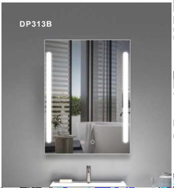 #10076 26" x 32" Mirror with integrated LED light edge, dimming and anti-fog functions.