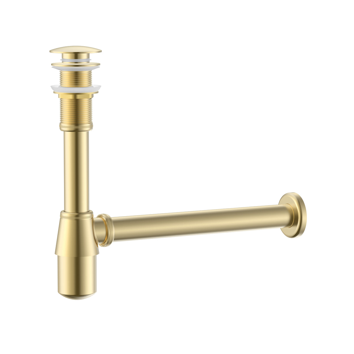 Brass Bottle Trap Drain (No Overflow) — Rounded Design, cUPC Certified