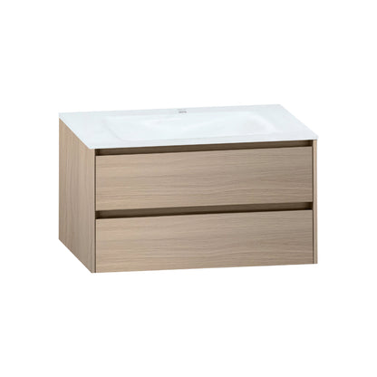 Thermoformed Sintered Stone Top with Elegant Floating Bathroom Vanity