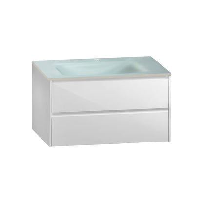 Thermoformed Sintered Stone Top with Elegant Floating Bathroom Vanity