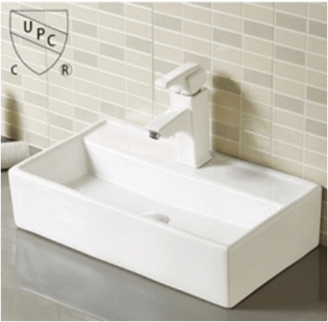 A394 White Ceramic 1 Hole Single Bathroom Vanity Top With Sink - NeoNova Decor