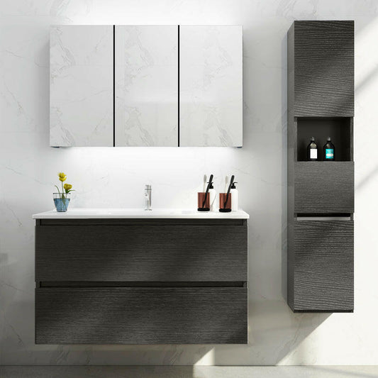 A8002 Bathroom Vanity Sink Combo Wall Mounted Cabinet Vanity Set with Drop in Sink - Vanity24" NeoNova Decor