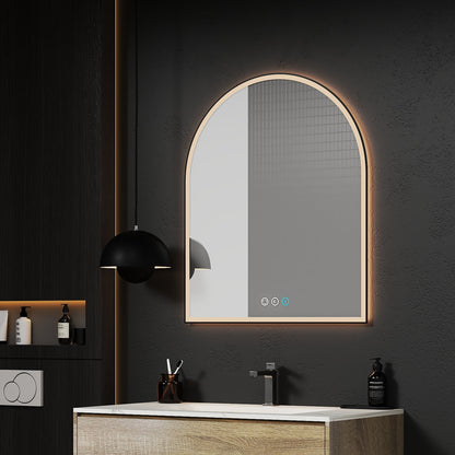 Matte Black Aluminum Frame, 24"x36", Ultra-Clear 5x Tempered Glass, Touch Sensor | NeoNova Decor