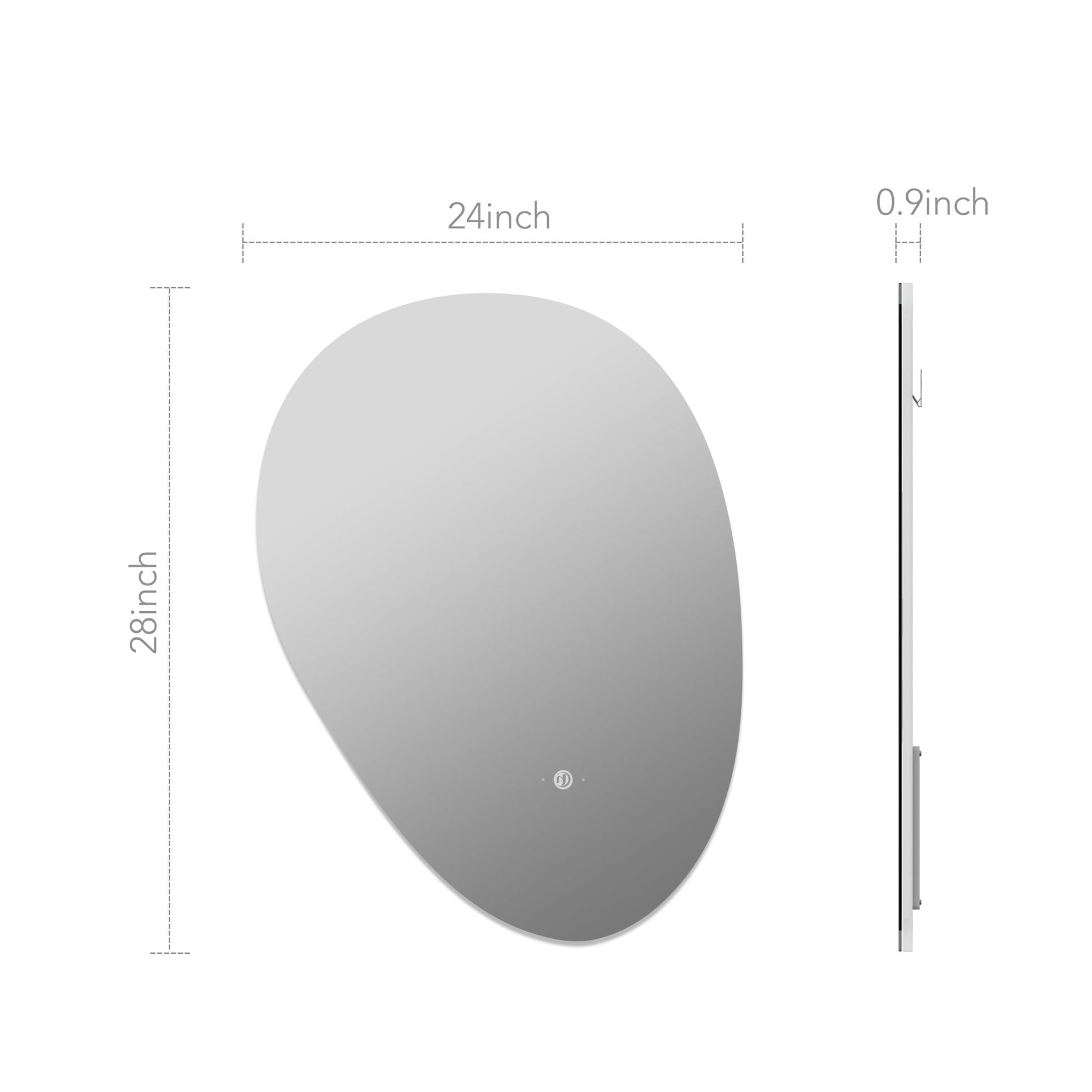 Asymmetrical LED Mirror – 20"x28" /24"x32", Wave Sensor & Backlit - LED MIrror24"x32" NeoNova Decor
