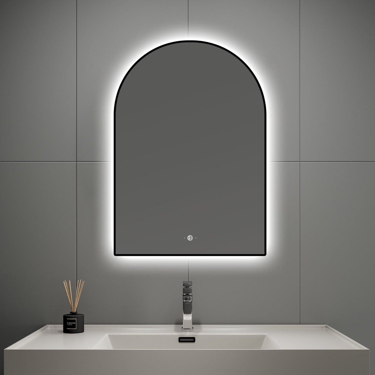 Backlit Frame Arched LED Mirror with Motion Sensor, Anti - Fog - LED MIrror24"x34" NeoNova Decor