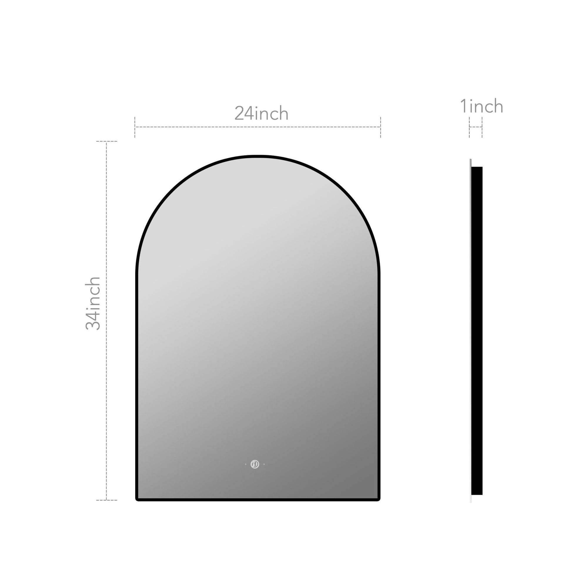 Backlit Frame Arched LED Mirror with Motion Sensor, Anti - Fog - LED MIrror24"x34" NeoNova Decor