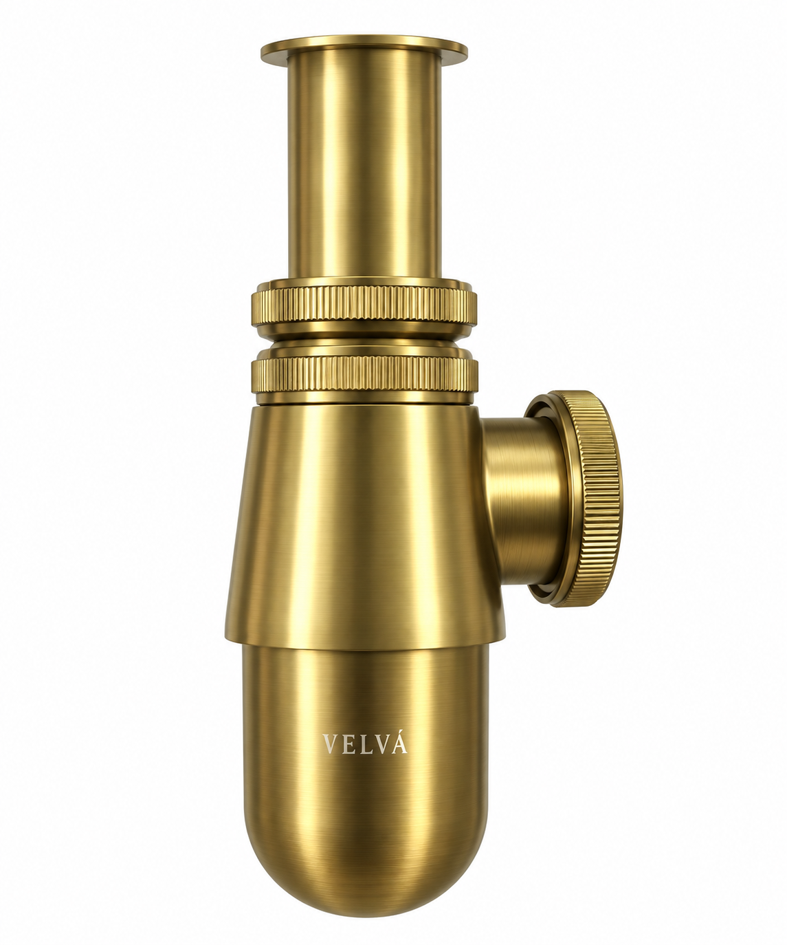 Brass Bottle Trap Drain (No Overflow) — Rounded Design, cUPC Certified
