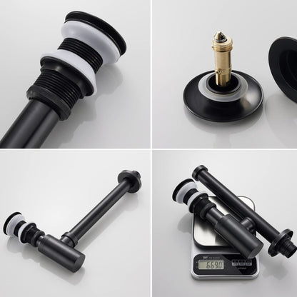 Black P - Trap Kit without Overflow – Solid Brass 1 - 1/4” Sink Drain - Fixtures NeoNova Decor