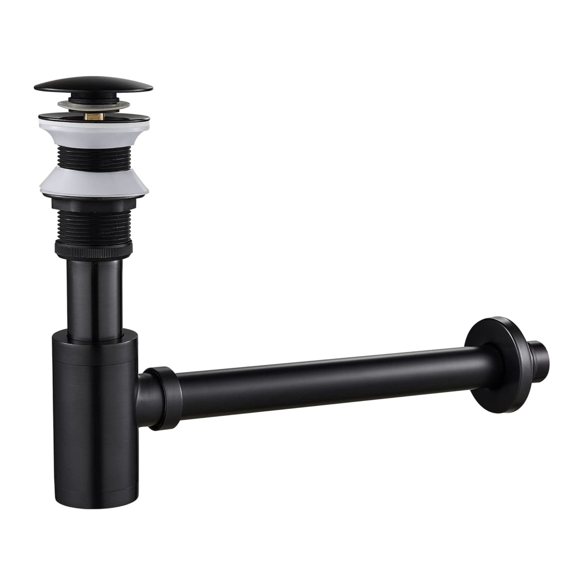 Black P - Trap Kit without Overflow – Solid Brass 1 - 1/4” Sink Drain - Fixtures NeoNova Decor
