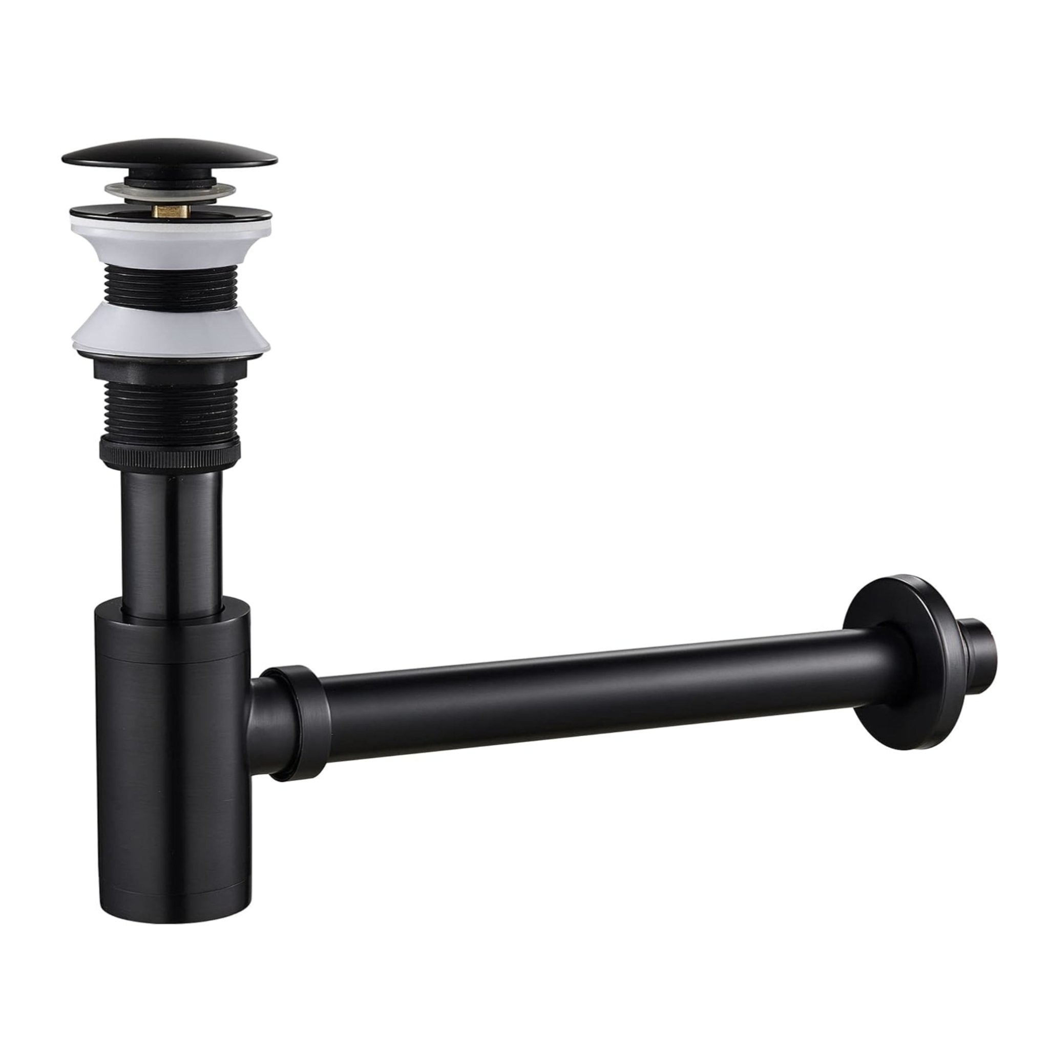 Black P - Trap Kit without Overflow – Solid Brass 1 - 1/4” Sink Drain - Fixtures NeoNova Decor