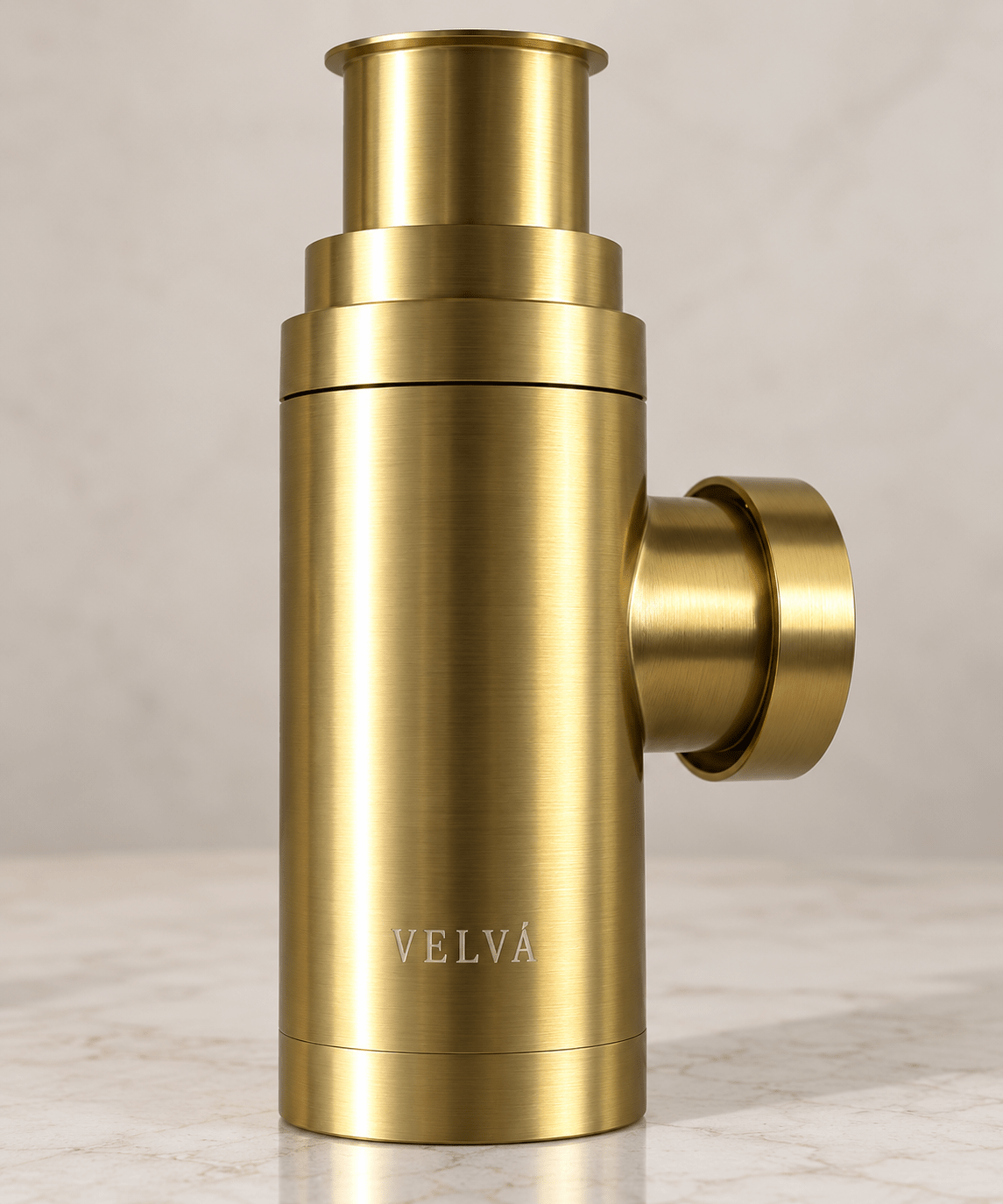 Brass Bottle Trap Drain (No Overflow) — Height-Adjustable, cUPC Certified -HardwareBrushed Gold