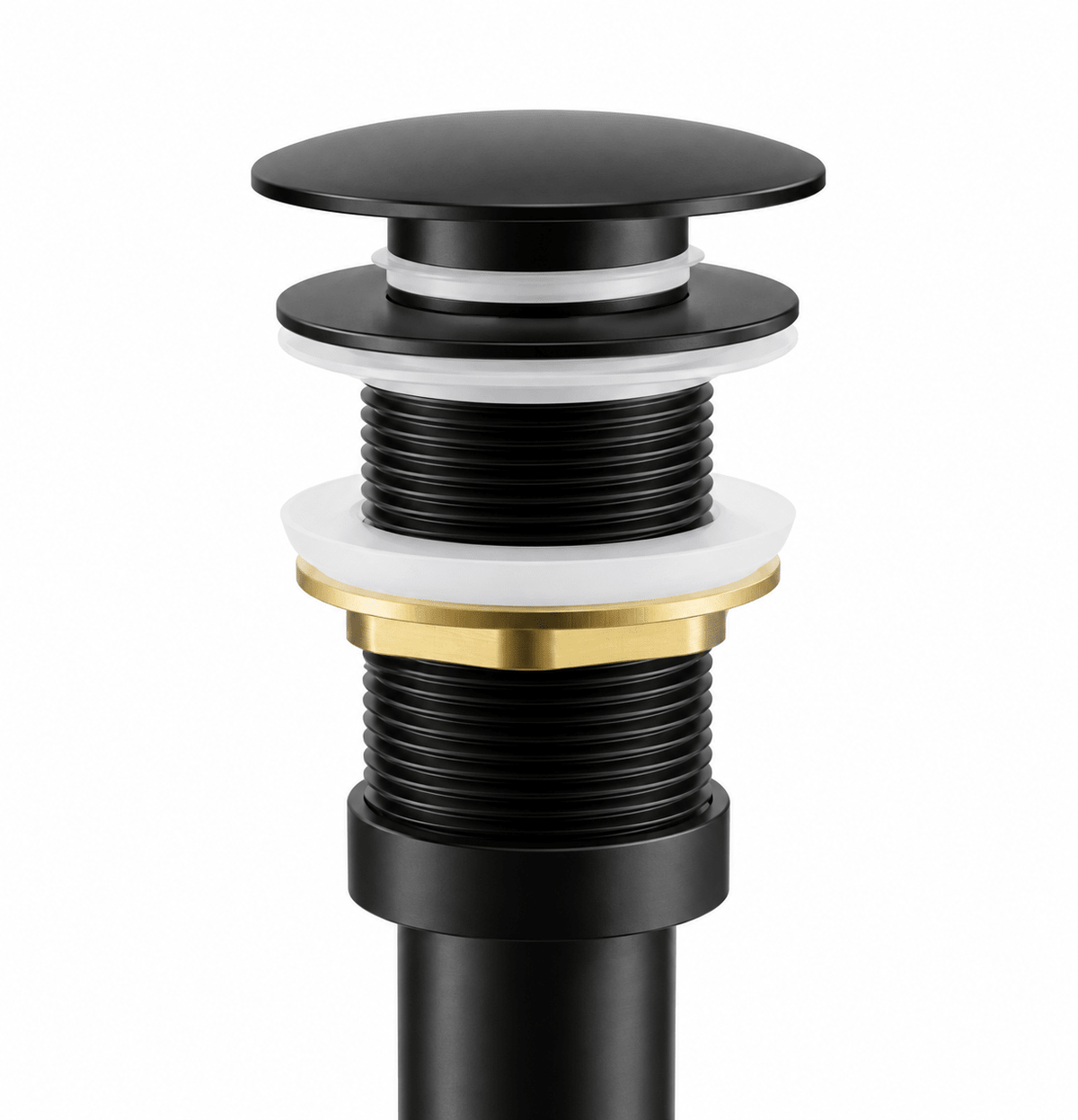 Brass Bottle Trap Drain (No Overflow) — Height-Adjustable, cUPC Certified -HardwareBrushed Gold
