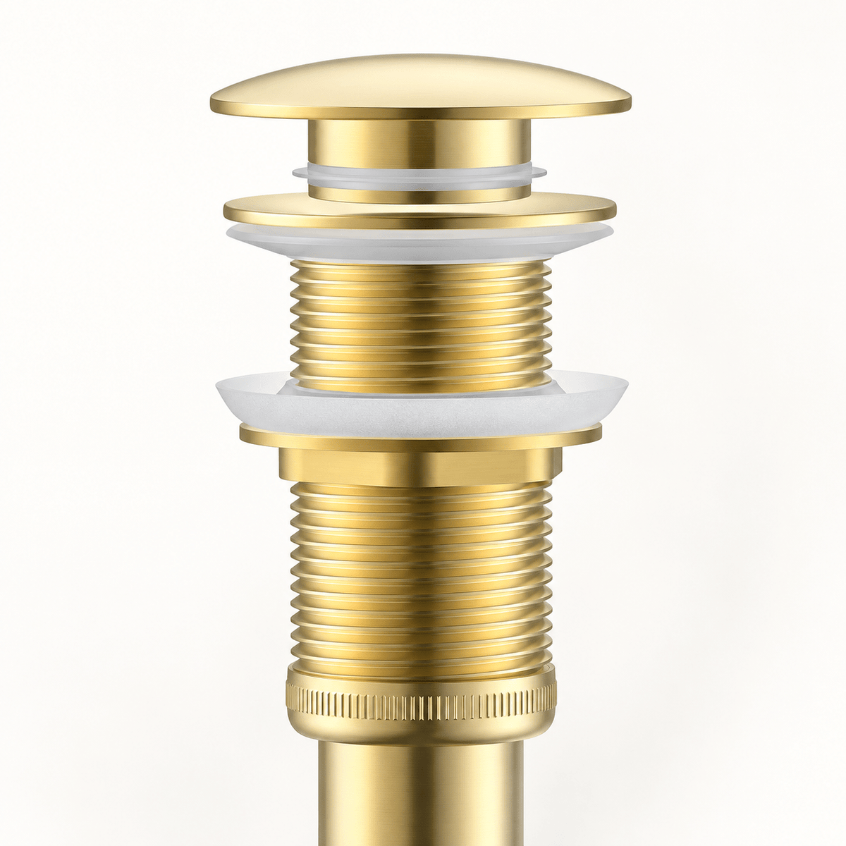 Brass Bottle Trap Drain (No Overflow) — Rounded Design, cUPC Certified -HardwareBrushed Gold