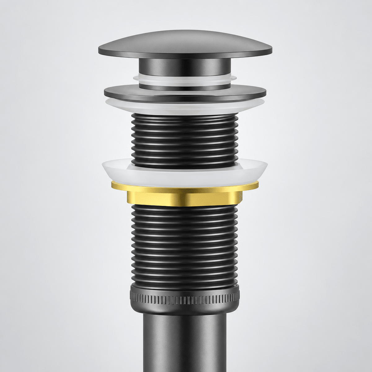 Brass Bottle Trap Drain (No Overflow) — Rounded Design, cUPC Certified -HardwareGun Metal