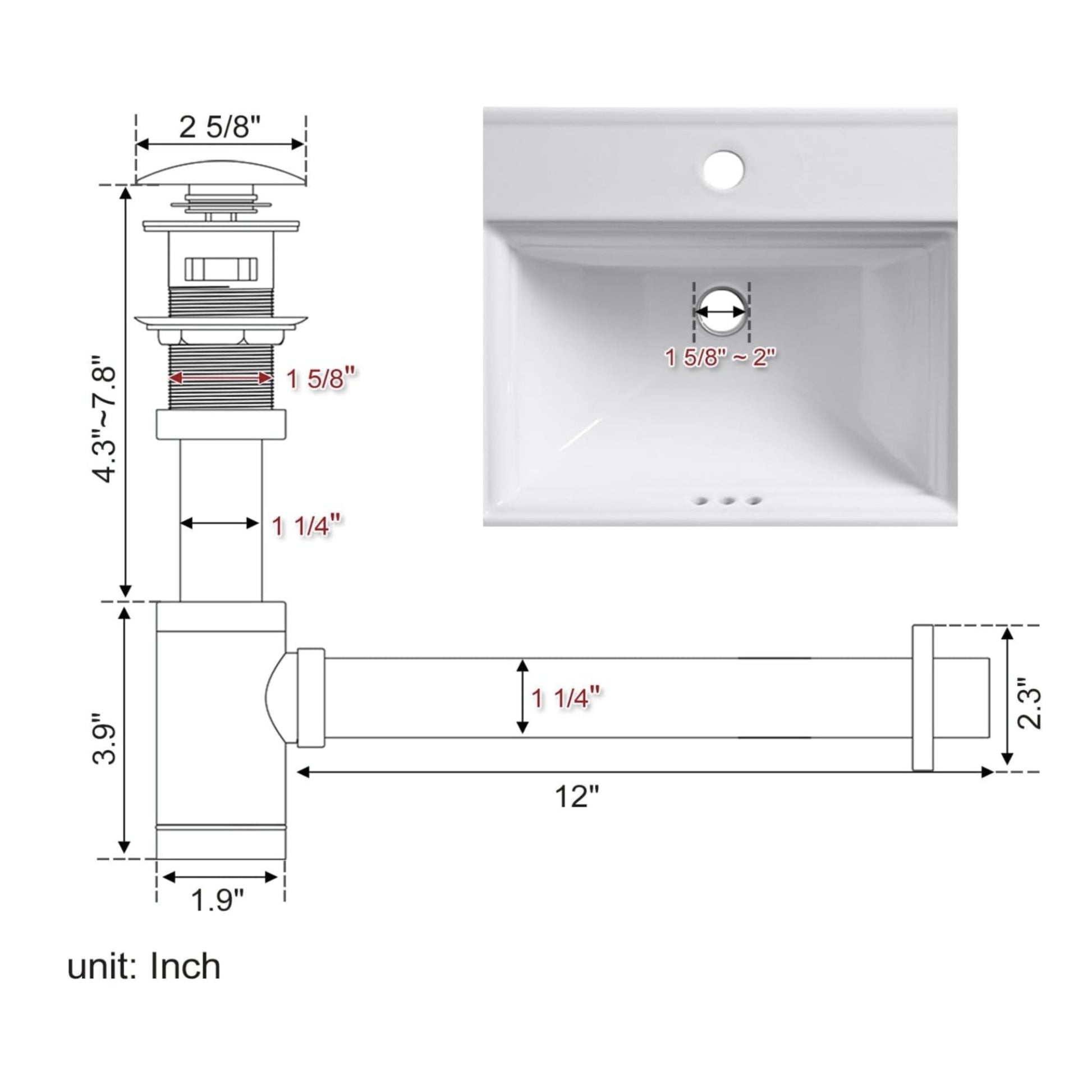 Brushed Nickel P - Trap Kit with Overflow – Solid Brass 1 - 1/4” Sink Drain, Anti - Clog - Fixtures NeoNova Decor