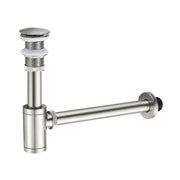 Brushed Nickel P - Trap & Pop - Up Drain Kit | No Overflow | Solid Brass & Stainless Steel - Fixtures NeoNova Decor