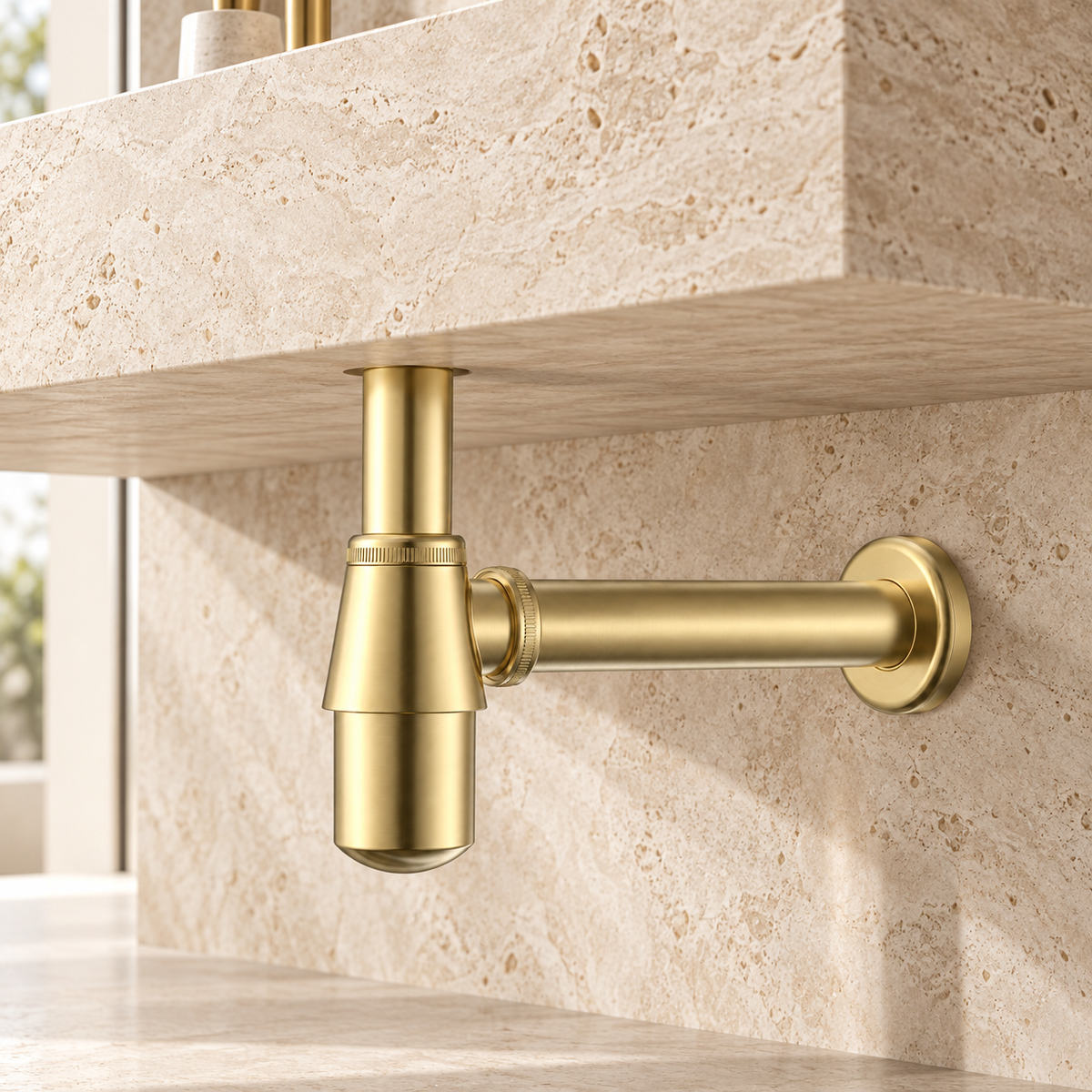 Brass Bottle Trap Drain (No Overflow) — Rounded Design, cUPC Certified