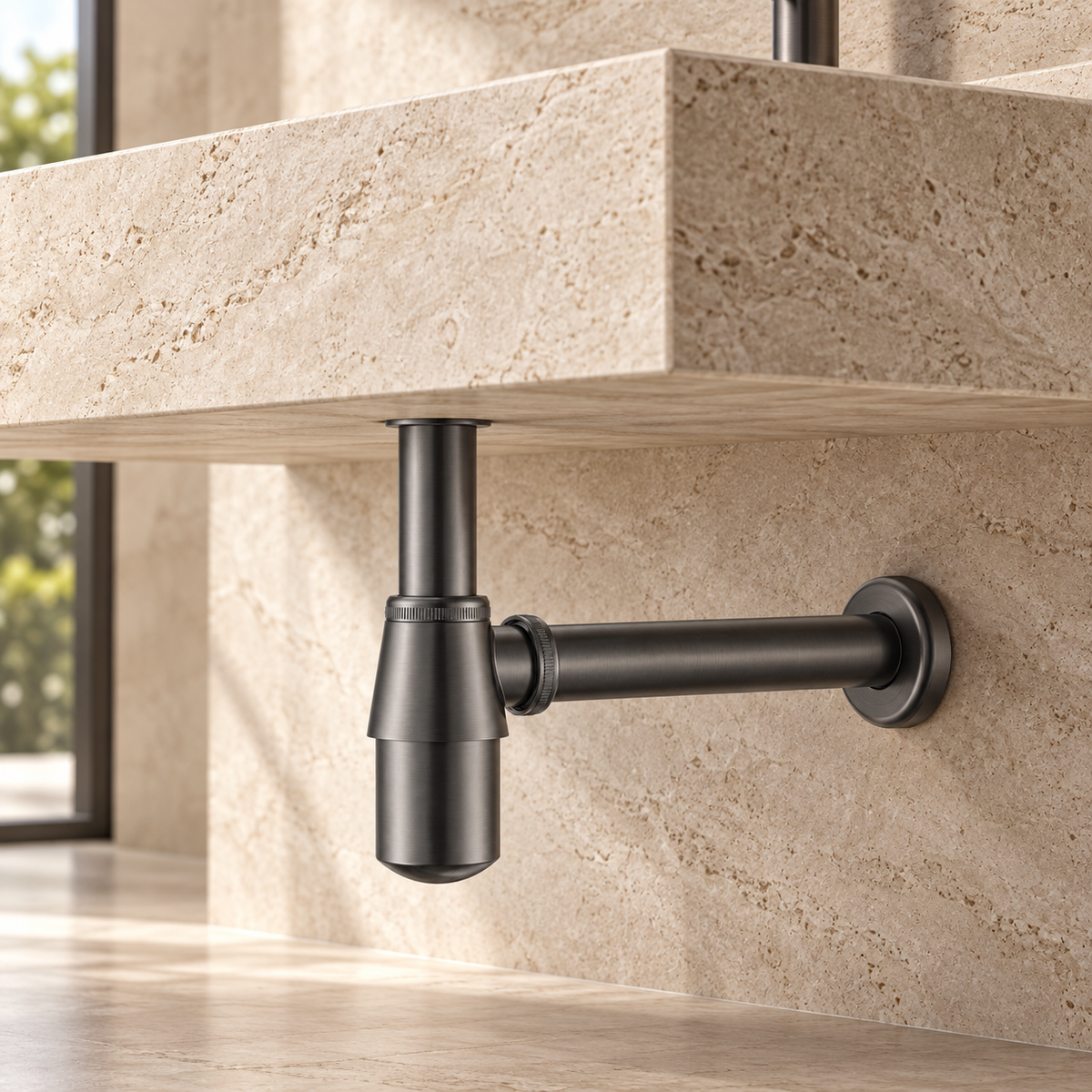 Brass Bottle Trap Drain (No Overflow) — Rounded Design, cUPC Certified