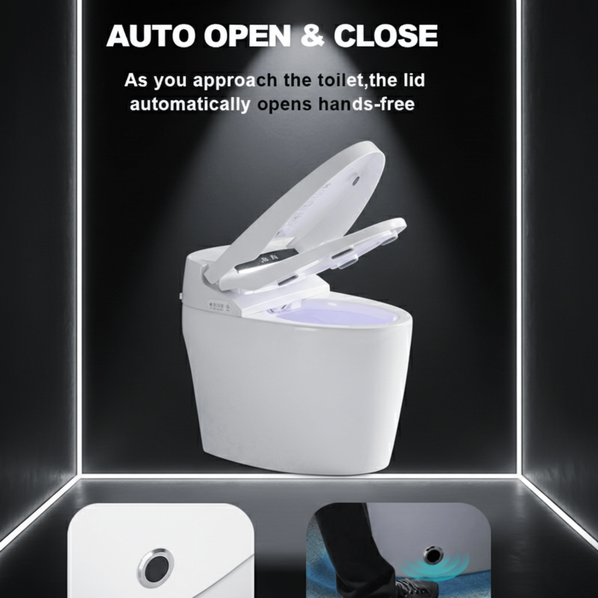 CUPC Certified Smart Bidet Toilet with Auto Flush & Heated Seat - Smart Toilet NeoNova Decor