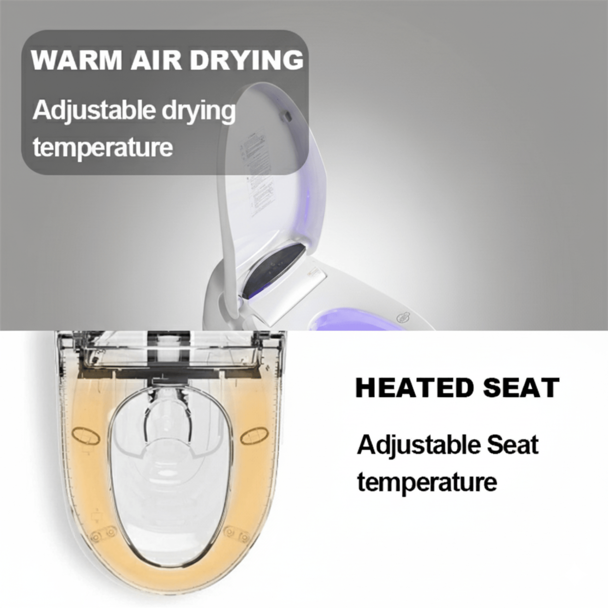 CUPC Certified Smart Bidet Toilet with Auto Flush & Heated Seat - Smart Toilet NeoNova Decor