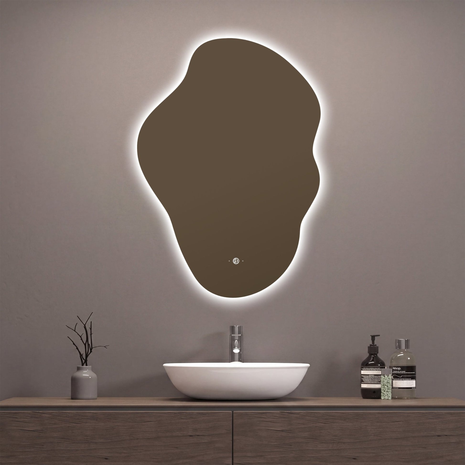 Flow LED Mirror – 24"x32", Wave Sensor & Backlit Glow - LED MIrror24"x32"