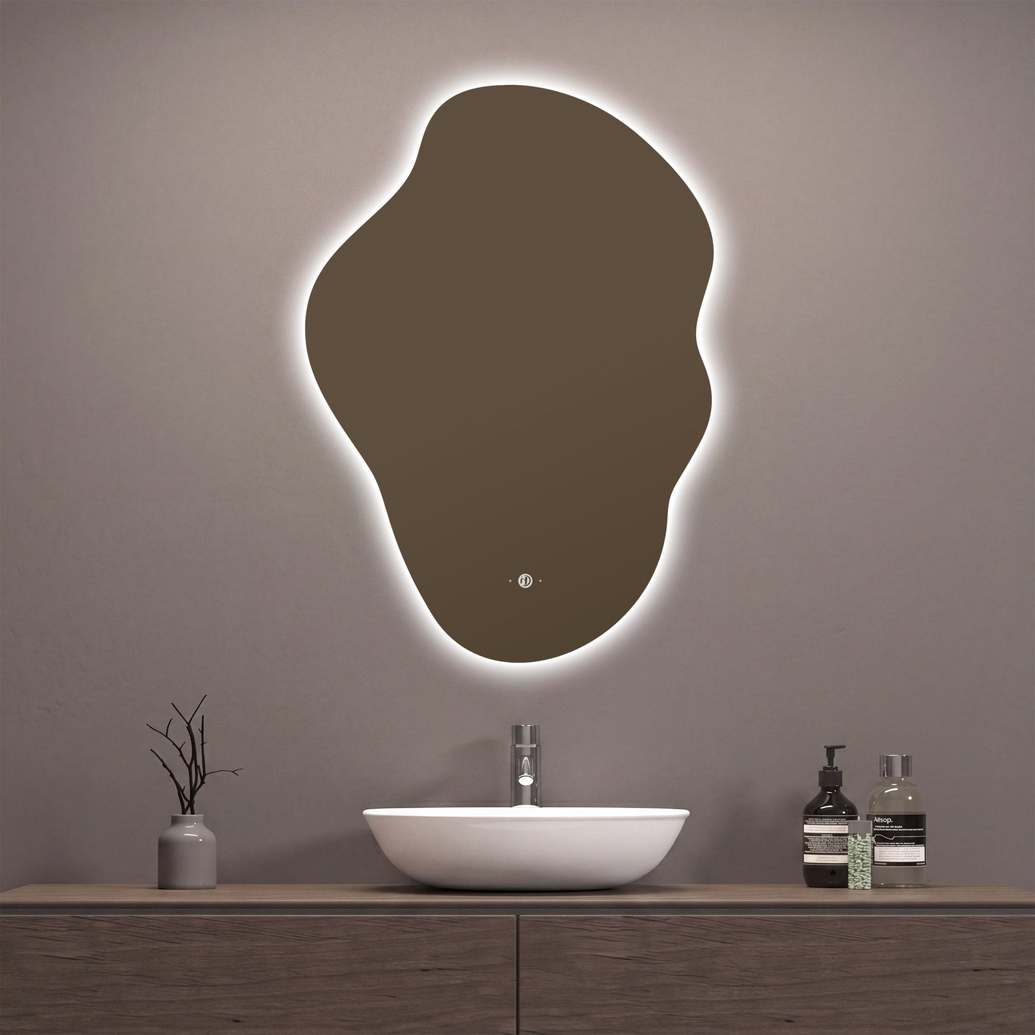 Flow LED Mirror – 24"x32", Wave Sensor & Backlit Glow - LED MIrror24"x32"