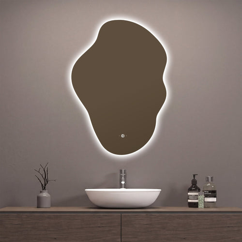 Flow LED Mirror – 24"x32", Wave Sensor & Backlit Glow - LED MIrror24"x32"