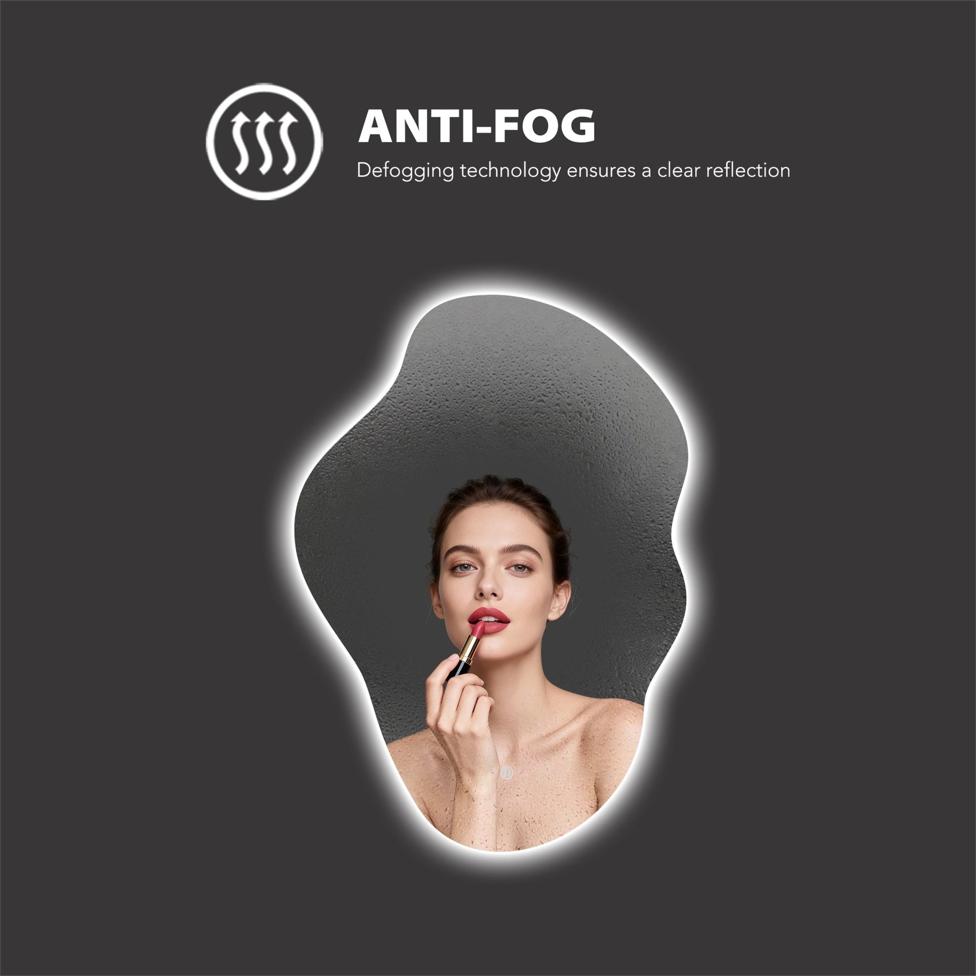 Flow LED Mirror – 24"x32", Wave Sensor & Backlit Glow - LED MIrror24"x32"