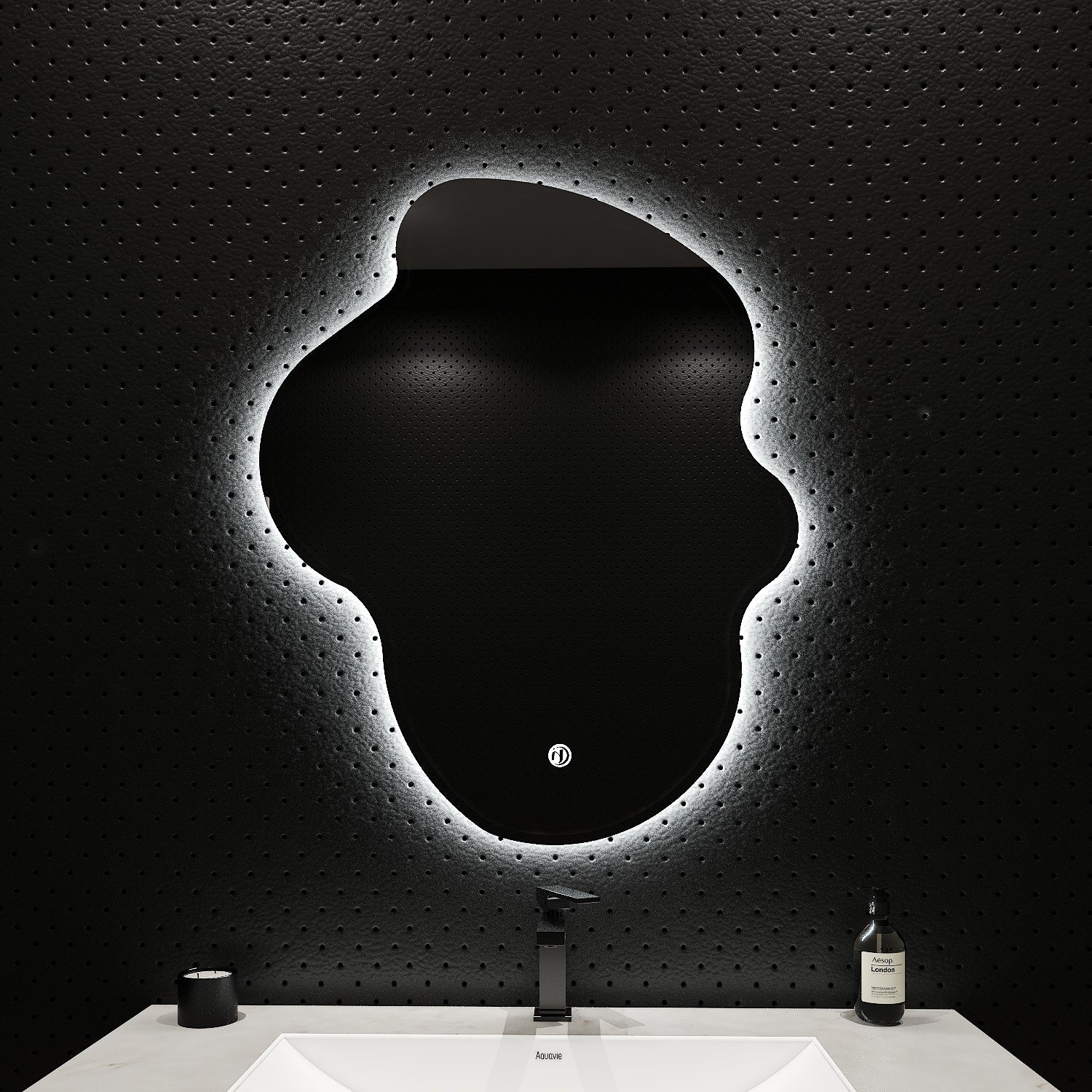 Flow LED Mirror – 24"x32", Wave Sensor & Backlit Glow - LED MIrror NeoNova Decor