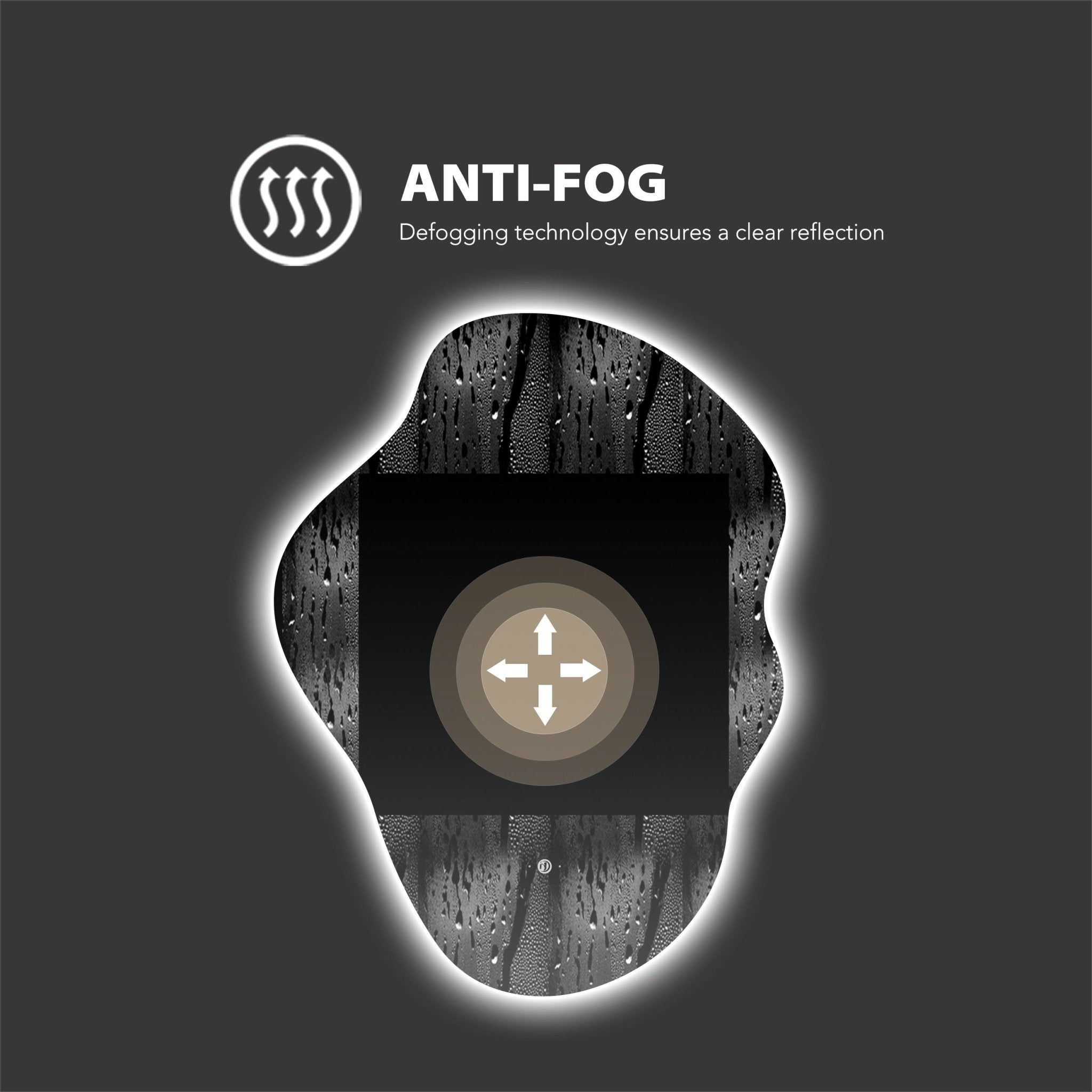 Flow LED Mirror – 24"x32", Wave Sensor & Backlit Glow - LED MIrror NeoNova Decor