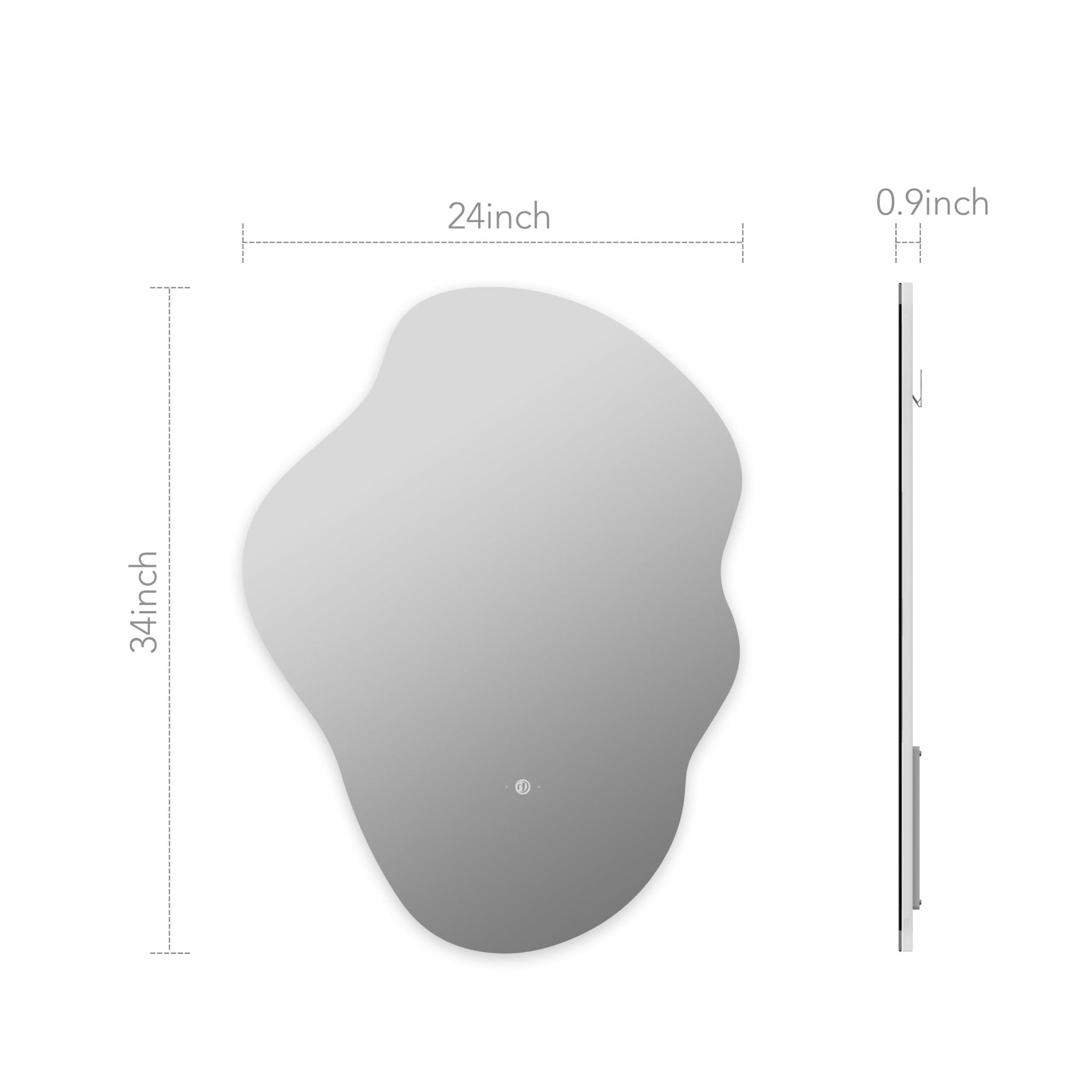 Flow LED Mirror – 24"x32", Wave Sensor & Backlit Glow - LED MIrror NeoNova Decor