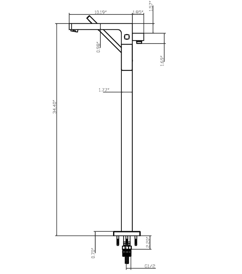 Freestanding Bathtub Faucet - N71108 - FaucetPolished Chrome NeoNova Decor