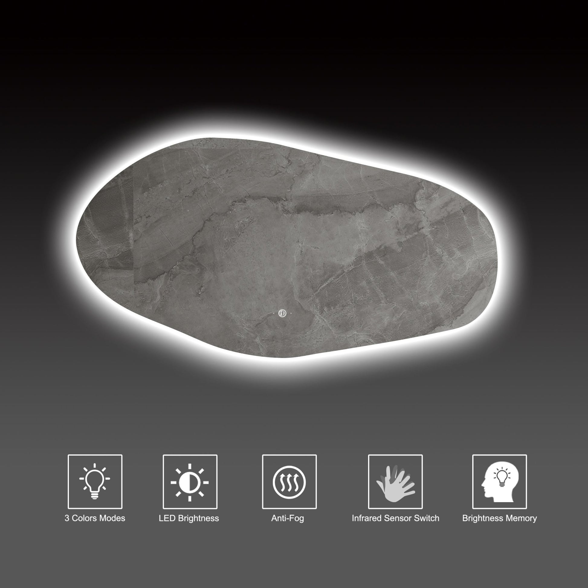 Glide LED Mirror – 42"x22", Backlit, Wave Sensor, Anti - Fog - LED MIrror NeoNova Decor