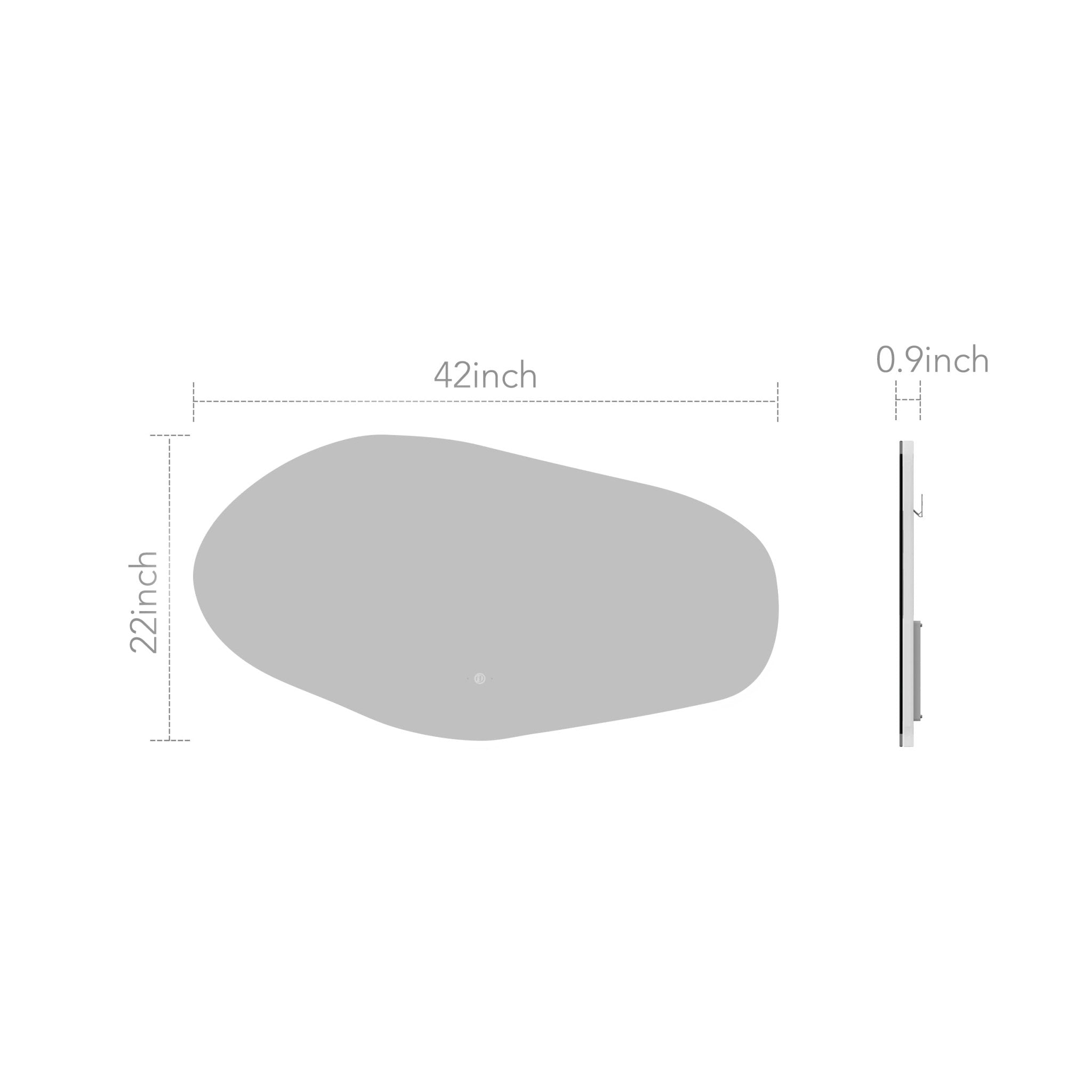 Glide LED Mirror – 42"x22", Backlit, Wave Sensor, Anti - Fog - LED MIrror NeoNova Decor