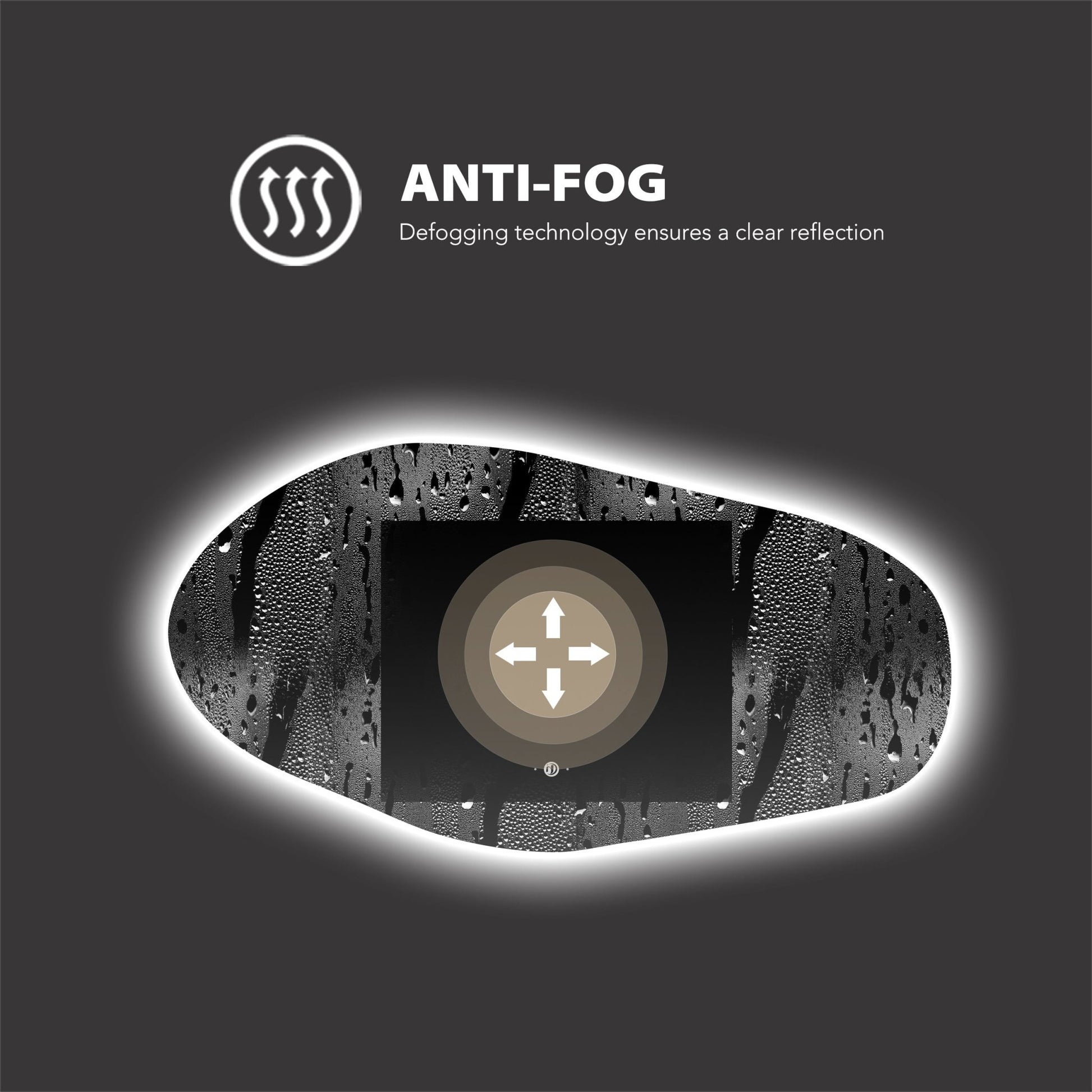 Glide LED Mirror – 42"x22", Backlit, Wave Sensor, Anti - Fog - LED MIrror NeoNova Decor