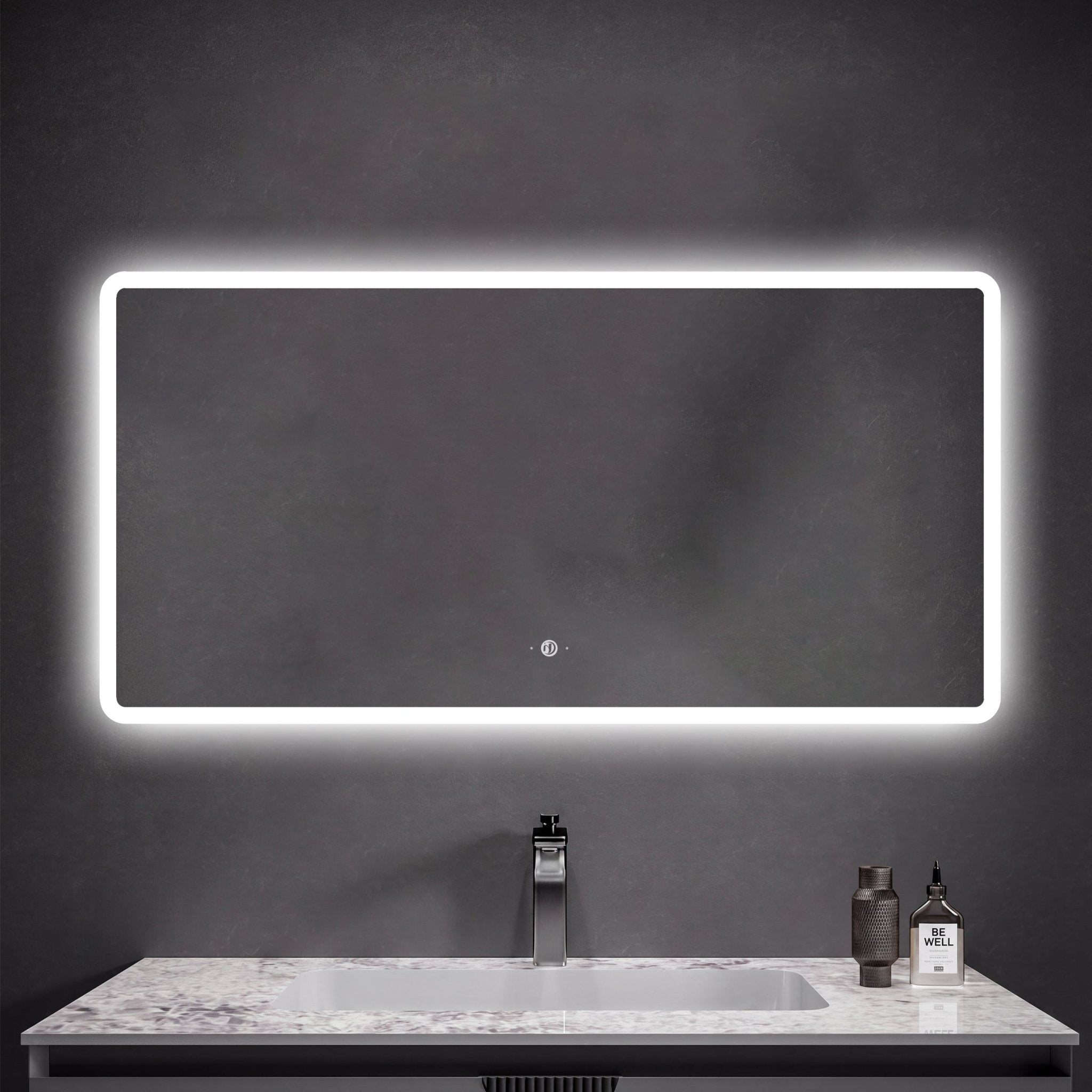 LED Anti-Fog Vanity Mirror — Dimmable 2700K–6500K, ETL Listed -LED MIrror72"x36"