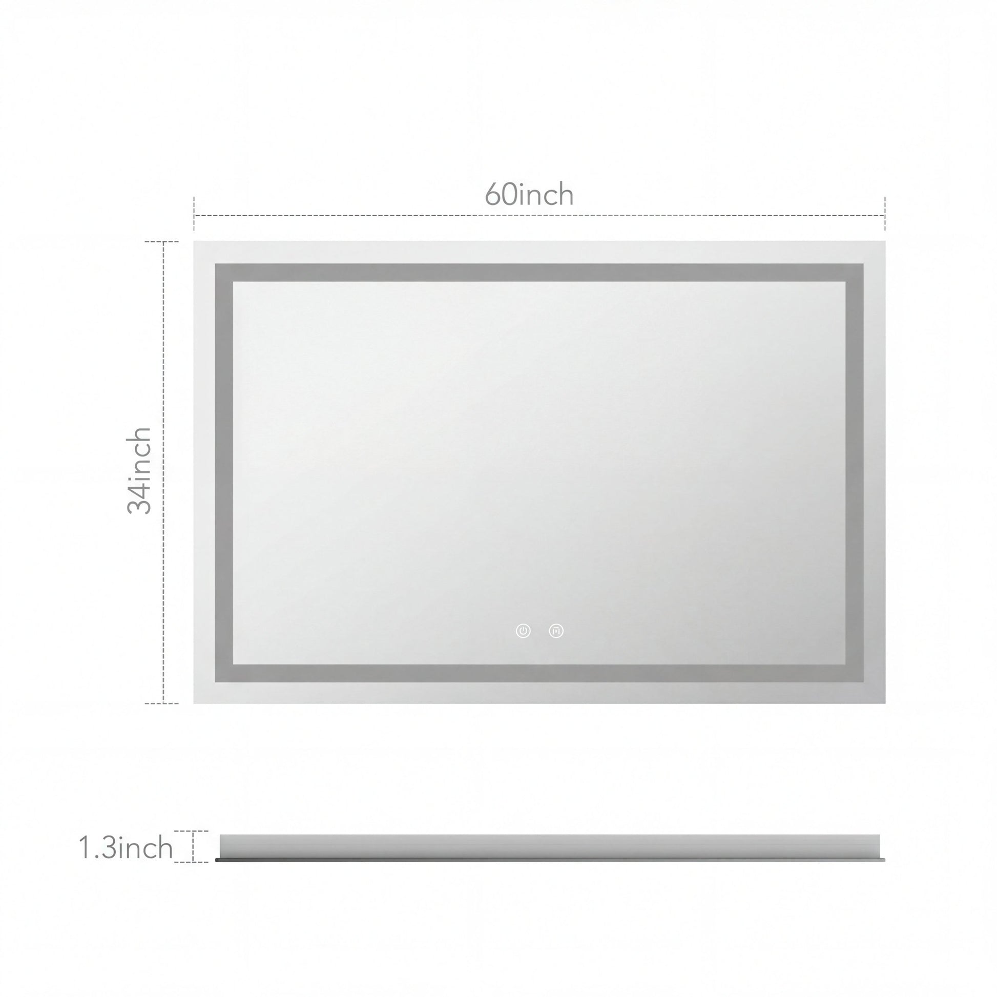 LED Lighted Bathroom Mirror with Front & Back Illumination – Dimmable & Anti - Fog, 30"–60" - LED MIrror30"x32"