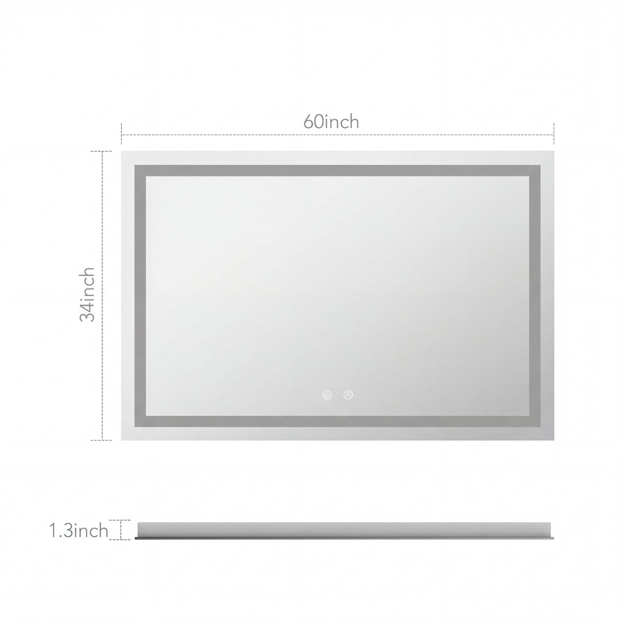 LED Lighted Bathroom Mirror with Front & Back Illumination – Dimmable & Anti - Fog, 30"–60" - LED MIrror30"x32"