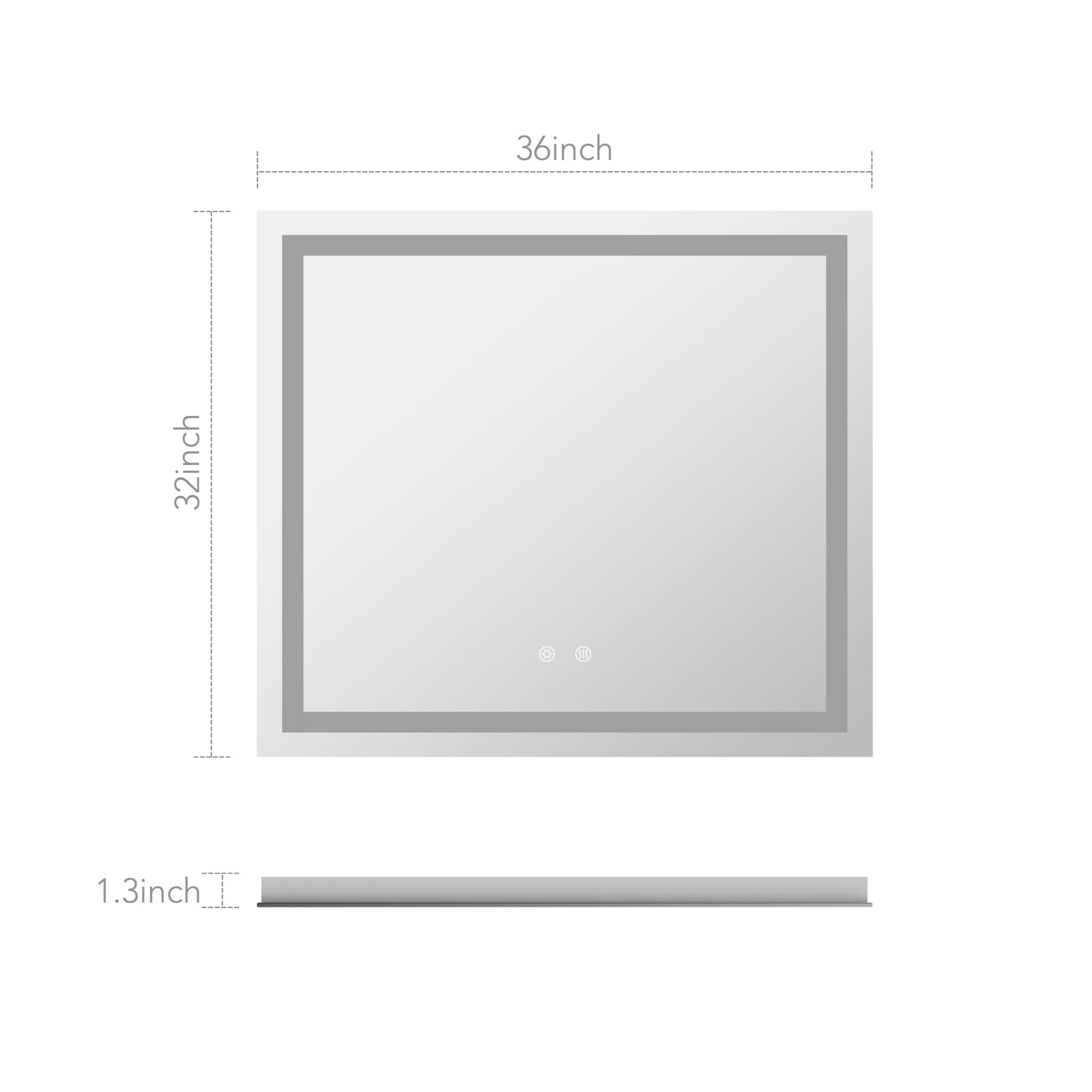LED Lighted Bathroom Mirror with Front & Back Illumination – Dimmable & Anti - Fog, 30"–48" - LED MIrror30"x 32" NeoNova Decor