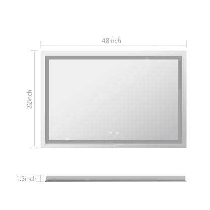 LED Lighted Bathroom Mirror with Front & Back Illumination – Dimmable & Anti - Fog, 30"–48" - LED MIrror30"x 32" NeoNova Decor