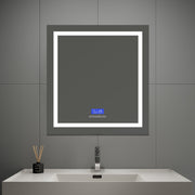 LED Vanity Mirror with Bluetooth Speaker – Touch Sensor, Anti - Fog, 3 - Color Light | 24" - 42" - LED MIrror24"x 32" NeoNova Decor