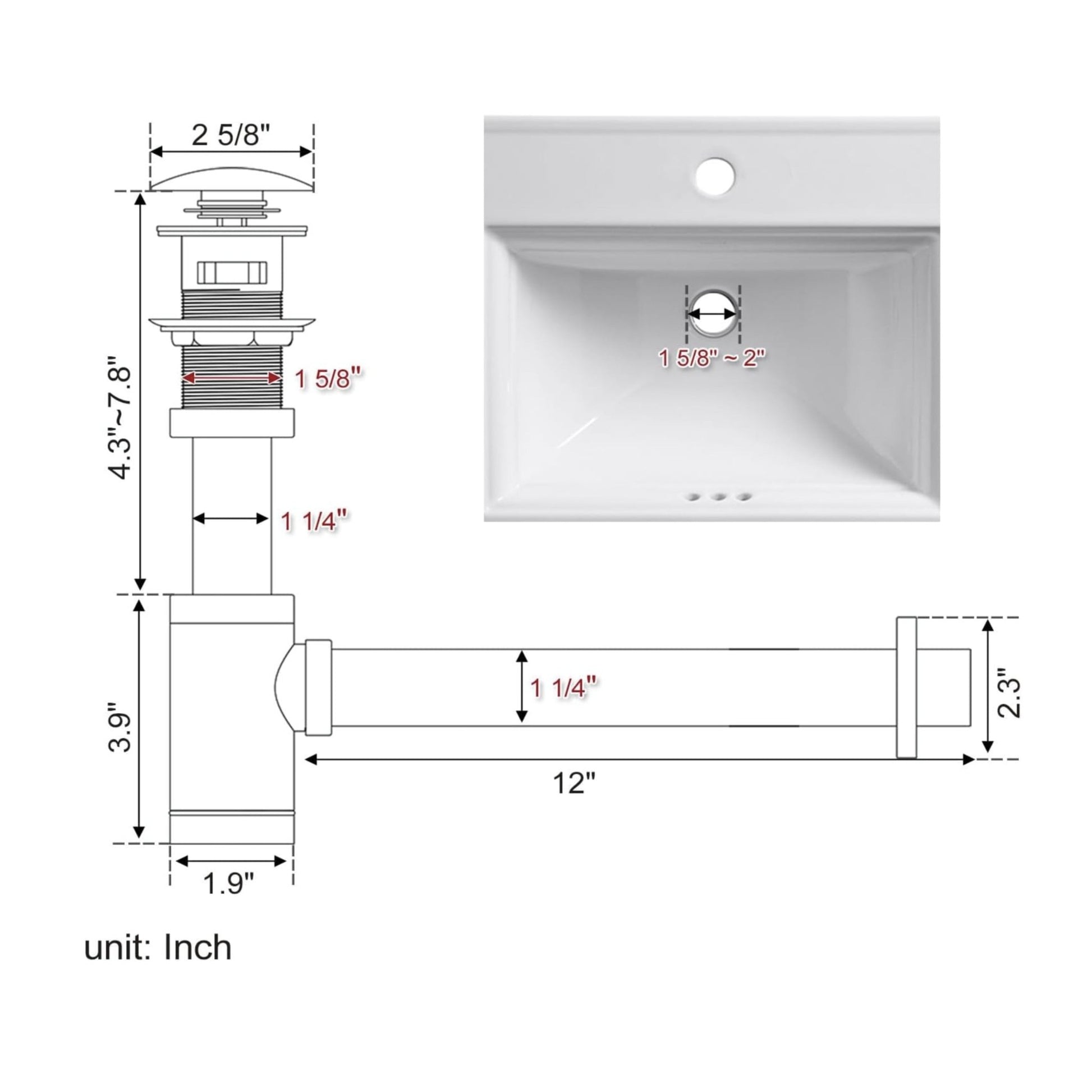 Matte Black Oil - Rubbed Bronze P - Trap & Sink Drain Kit | Brass Overflow Drain for Bathroom Basin - Fixtures NeoNova Decor