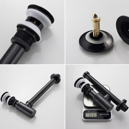 Matte Black Oil - Rubbed Bronze P - Trap & Sink Drain Kit | Brass Overflow Drain for Bathroom Basin - Fixtures NeoNova Decor