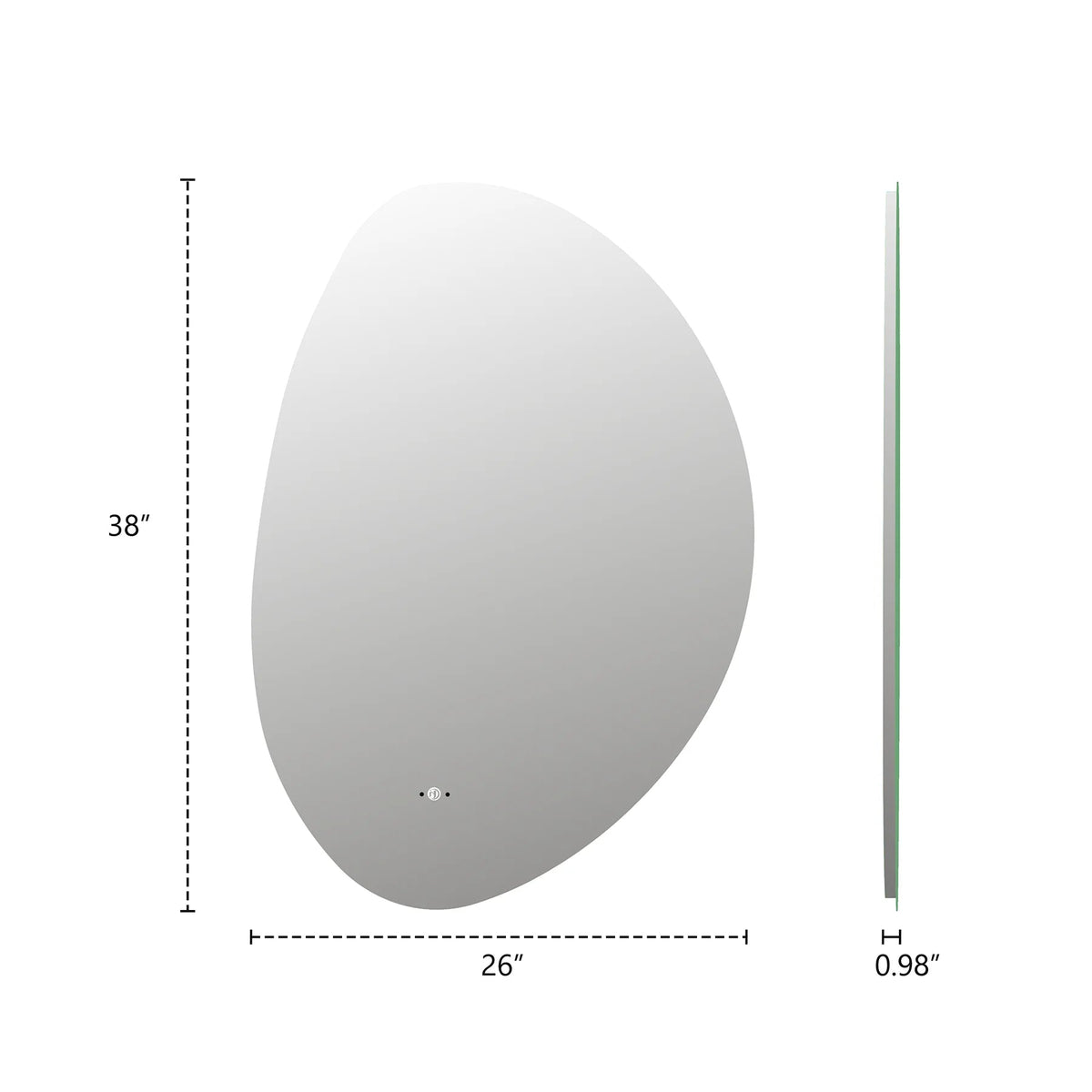 Less Reflective Mirror Minimal LED Mirror with Anti-Fog & Touchless Control - NeoNova Decor