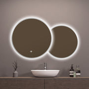 Modern Overlapping Double Circle LED Bathroom Mirror - LED MIrror32"