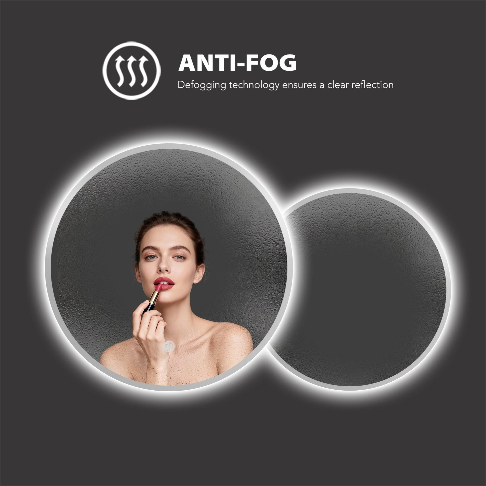 Modern Overlapping Double Circle LED Bathroom Mirror - LED MIrror32"